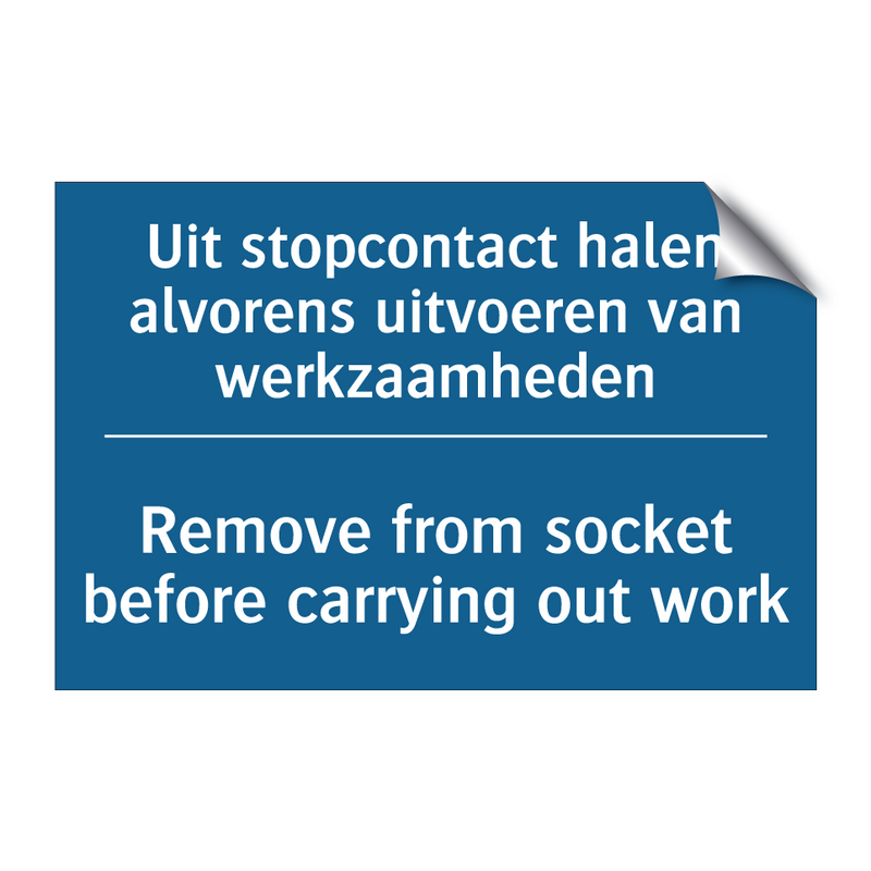 Uit stopcontact halen alvorens /.../ - Remove from socket before carrying /.../