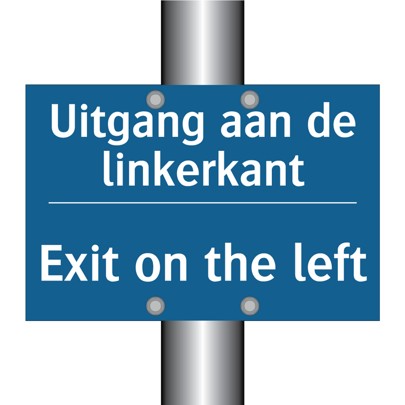 Uitgang aan de linkerkant - Exit on the left & Uitgang aan de linkerkant - Exit on the left