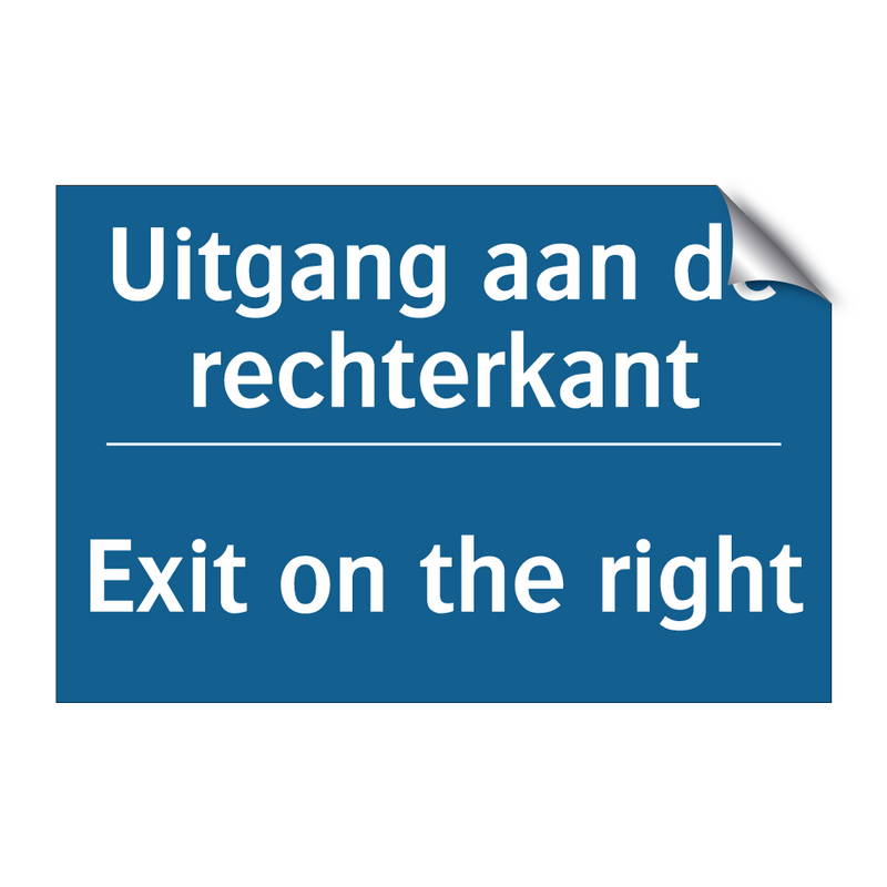 Uitgang aan de rechterkant - Exit on the right & Uitgang aan de rechterkant - Exit on the right