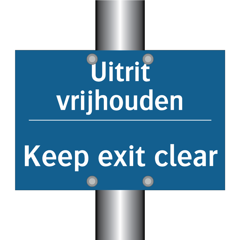 Uitrit vrijhouden - Keep exit clear & Uitrit vrijhouden - Keep exit clear