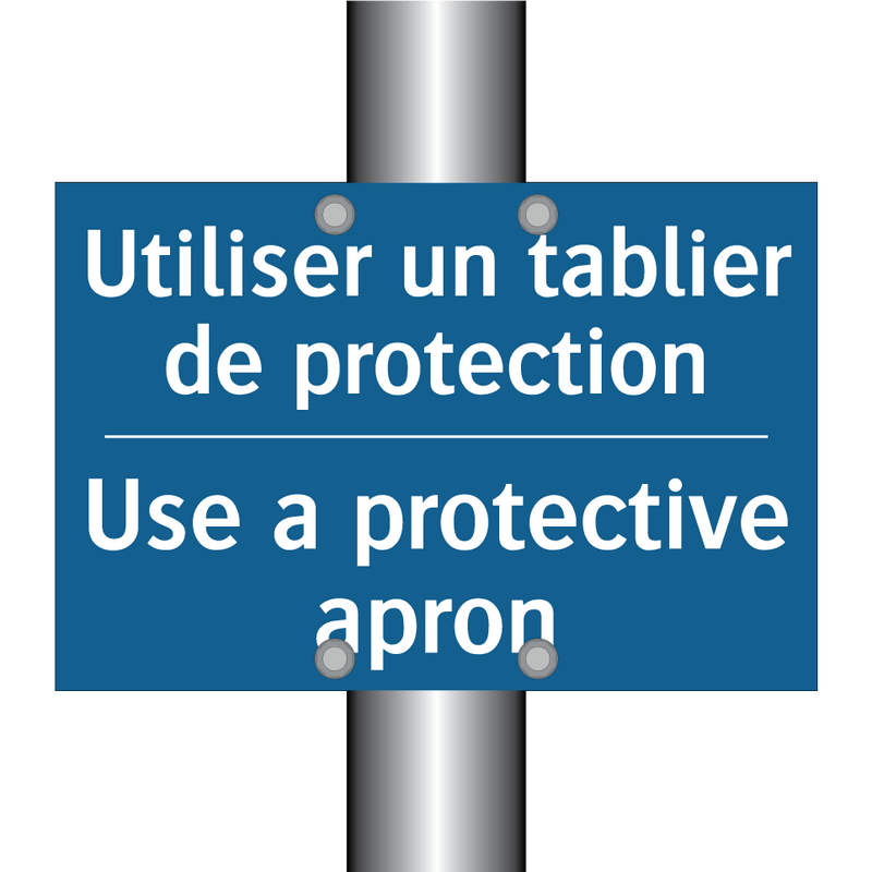 Utiliser un tablier de protection /.../ - Use a protective apron