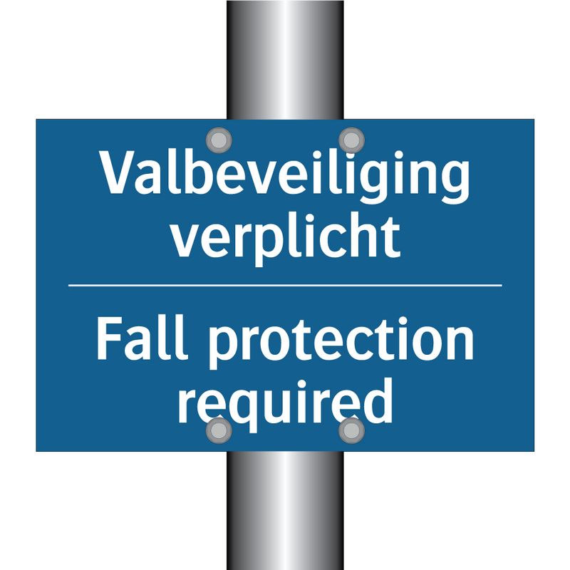 Valbeveiliging verplicht - Fall protection required