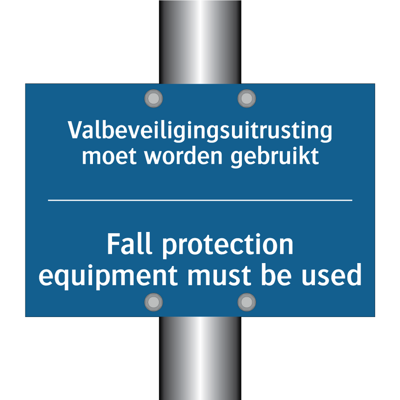 Valbeveiligingsuitrusting moet /.../ - Fall protection equipment must /.../