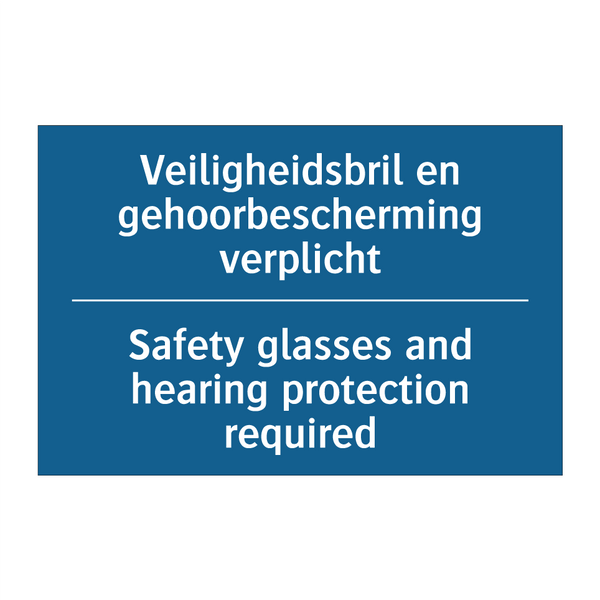 Veiligheidsbril en gehoorbescherming /.../ - Safety glasses and hearing protection /.../