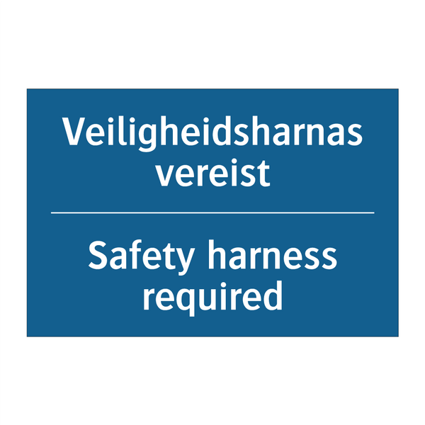 Veiligheidsharnas vereist - Safety harness required