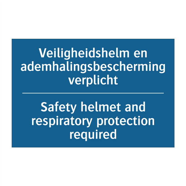 Veiligheidshelm en ademhalingsbescherming /.../ - Safety helmet and respiratory /.../