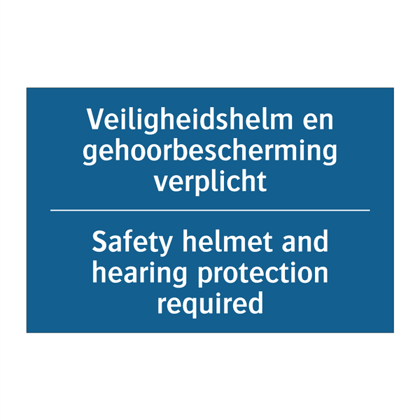 Veiligheidshelm en gehoorbescherming /.../ - Safety helmet and hearing protection /.../