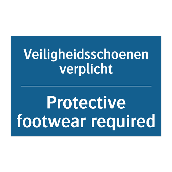 Veiligheidsschoenen verplicht - Protective footwear required