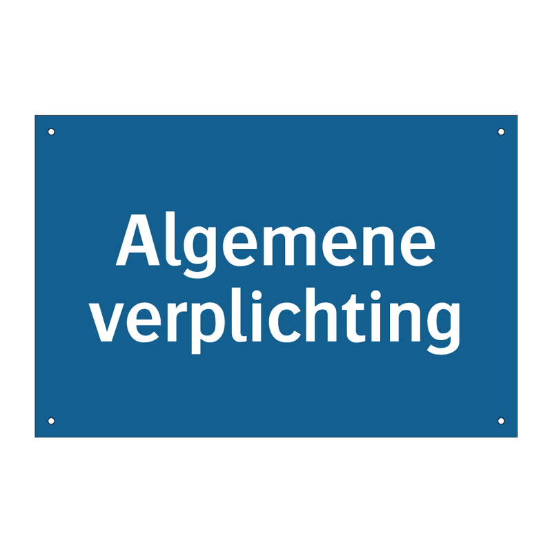 Algemene verplichting & Algemene verplichting & Algemene verplichting & Algemene verplichting