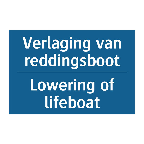 Verlaging van reddingsboot - Lowering of lifeboat