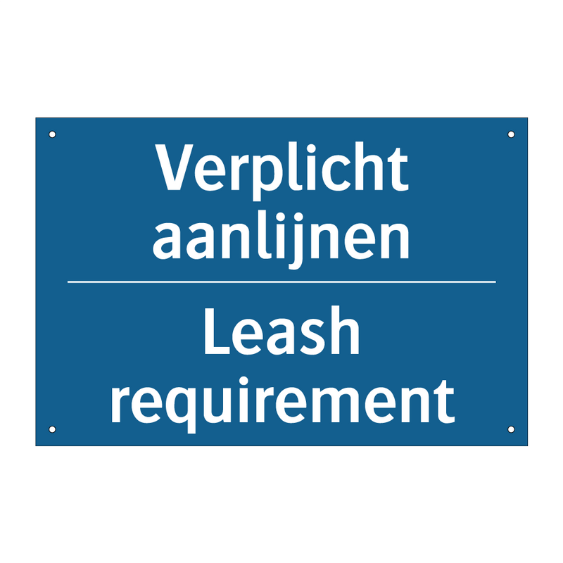 Verplicht aanlijnen - Leash requirement & Verplicht aanlijnen - Leash requirement