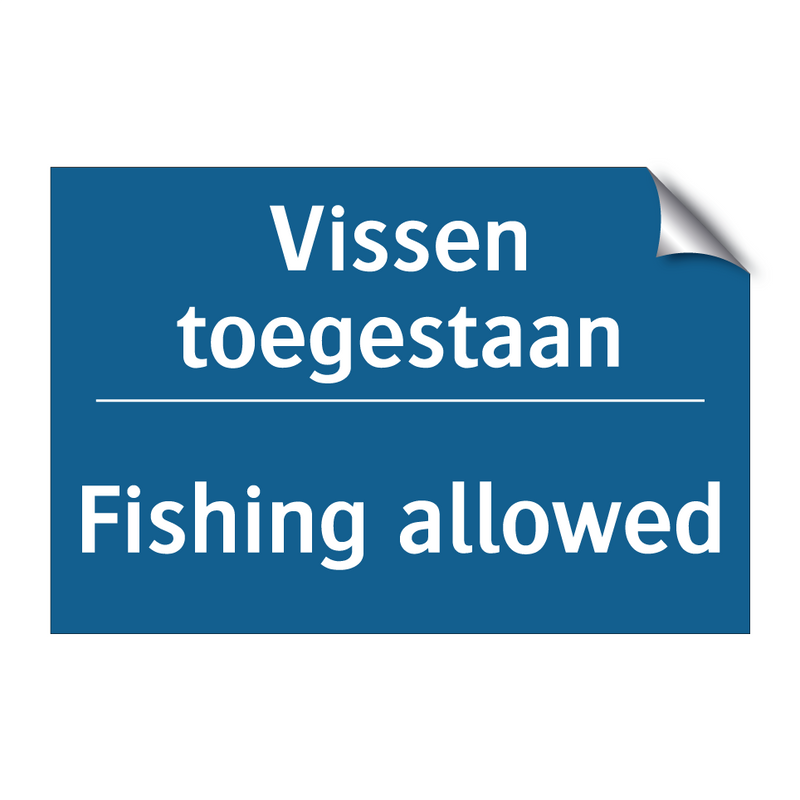 Vissen toegestaan - Fishing allowed & Vissen toegestaan - Fishing allowed