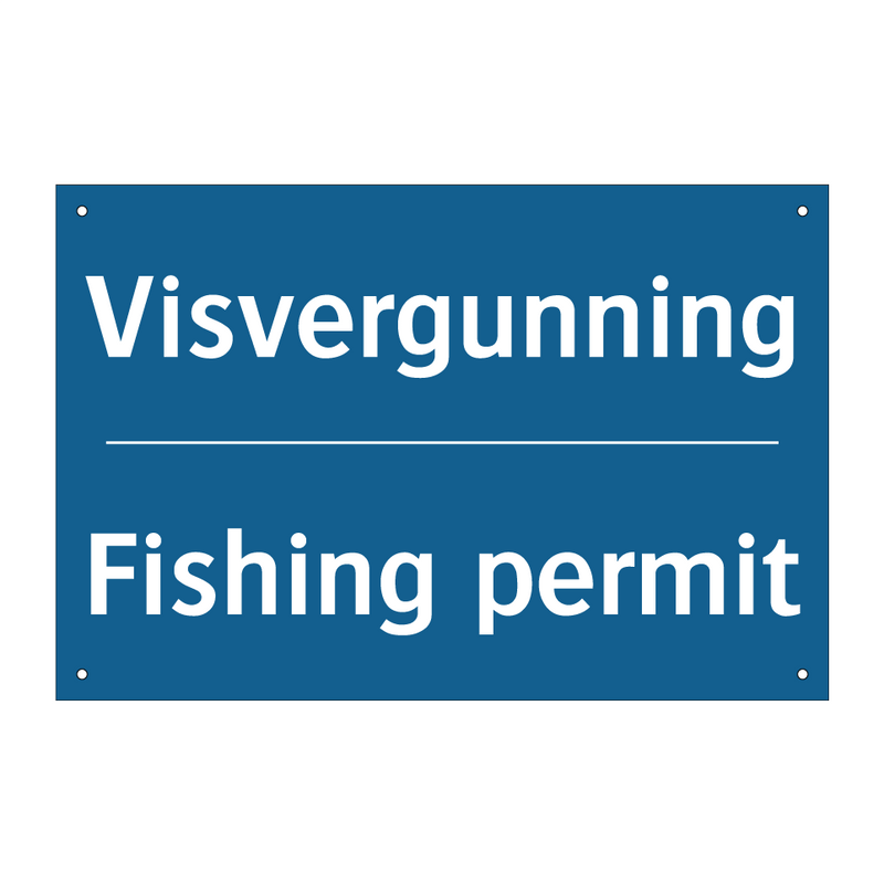 Visvergunning - Fishing permit & Visvergunning - Fishing permit & Visvergunning - Fishing permit