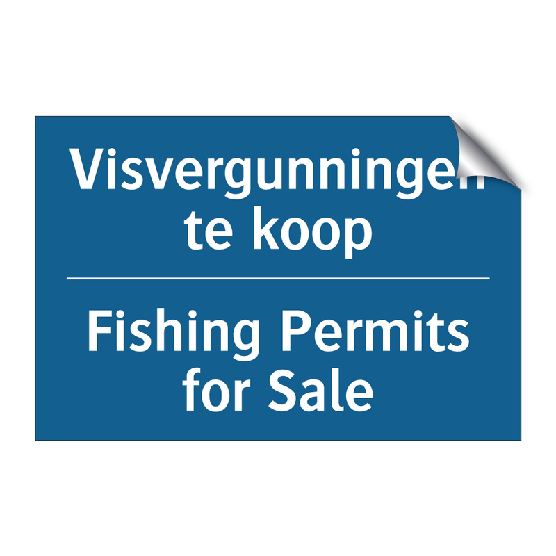 Visvergunningen te koop - Fishing Permits for Sale