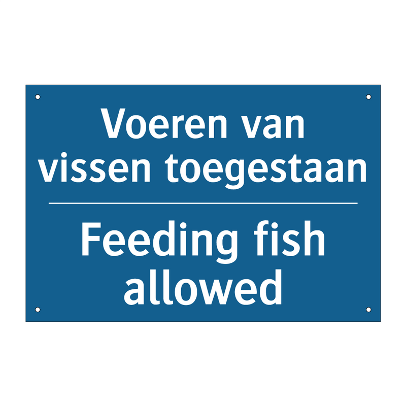 Voeren van vissen toegestaan - Feeding fish allowed