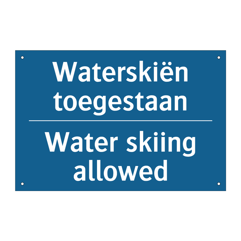 Waterskiën toegestaan - Water skiing allowed & Waterskiën toegestaan - Water skiing allowed