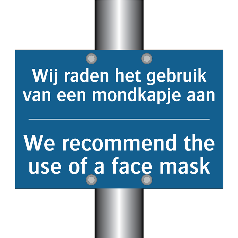 Wij raden het gebruik van een /.../ - We recommend the use of a face /.../