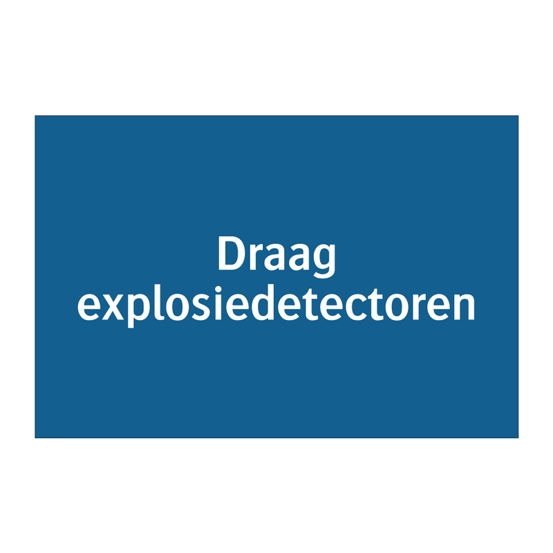 Draag explosiedetectoren & Draag explosiedetectoren & Draag explosiedetectoren