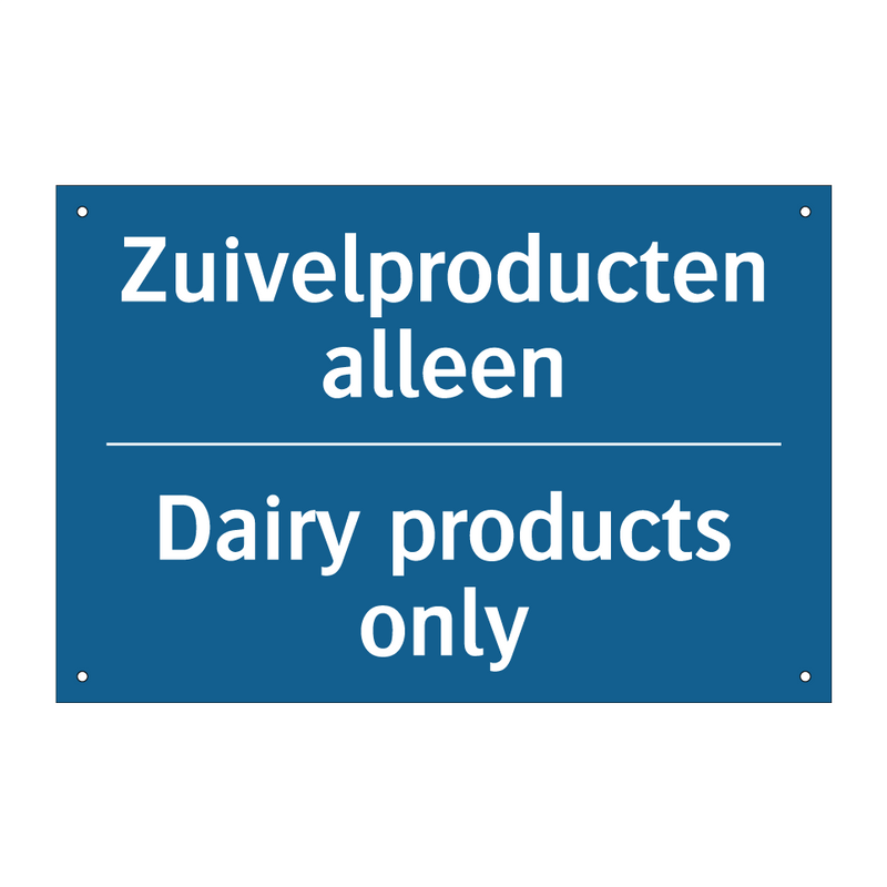 Zuivelproducten alleen - Dairy products only & Zuivelproducten alleen - Dairy products only