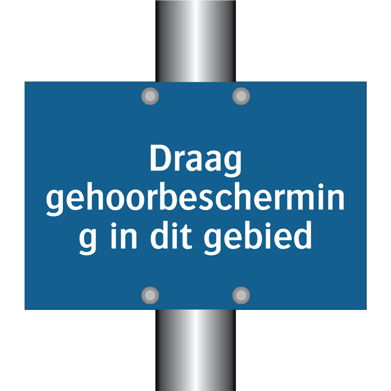 Draag gehoorbescherming in dit gebied & Draag gehoorbescherming in dit gebied