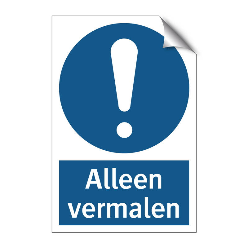 Alleen vermalen & Alleen vermalen & Alleen vermalen & Alleen vermalen