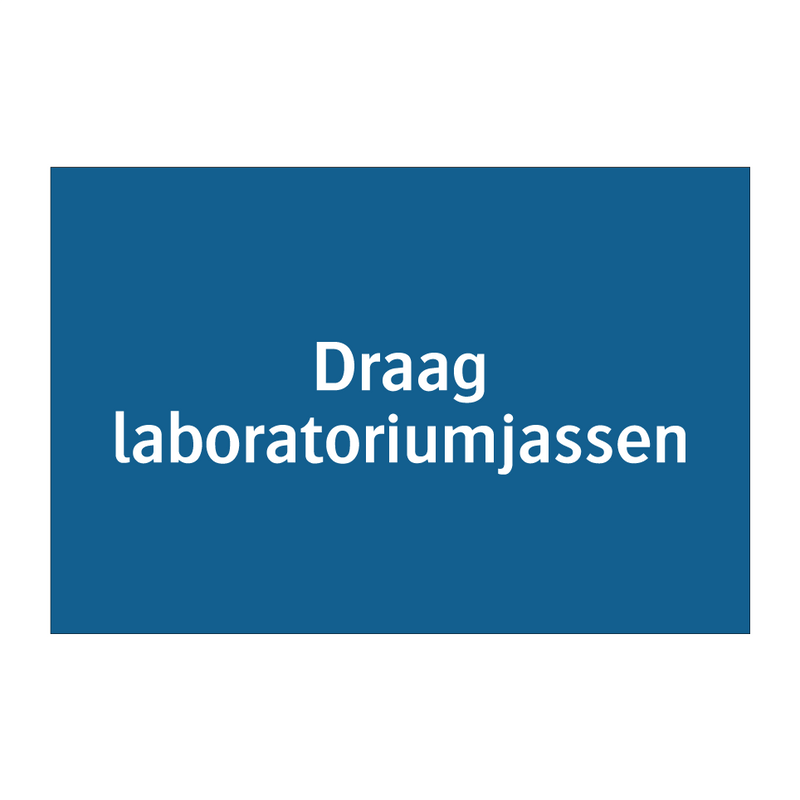 Draag laboratoriumjassen & Draag laboratoriumjassen & Draag laboratoriumjassen