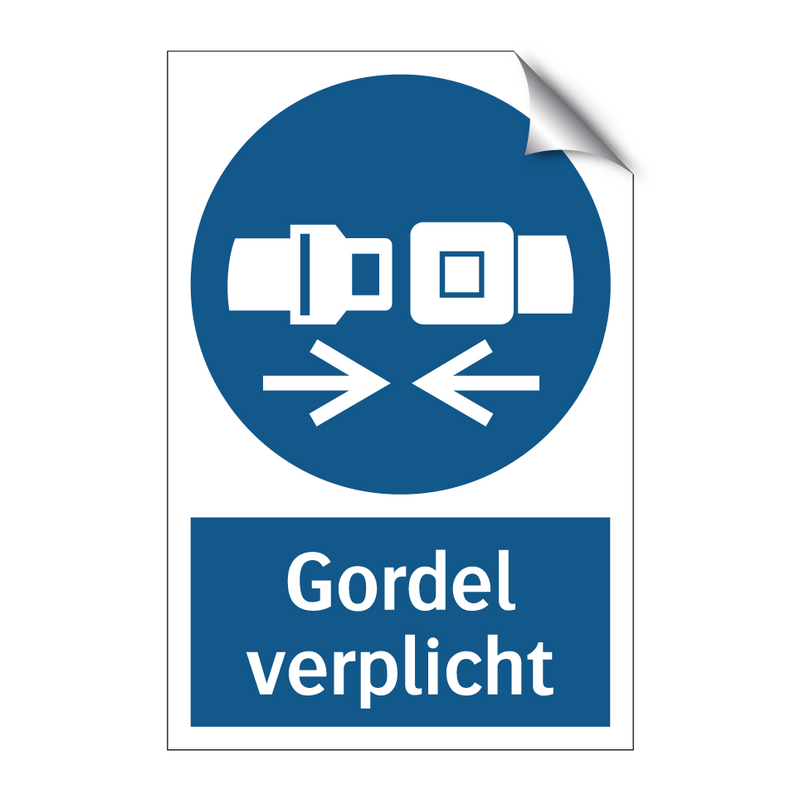 Gordel verplicht & Gordel verplicht & Gordel verplicht & Gordel verplicht