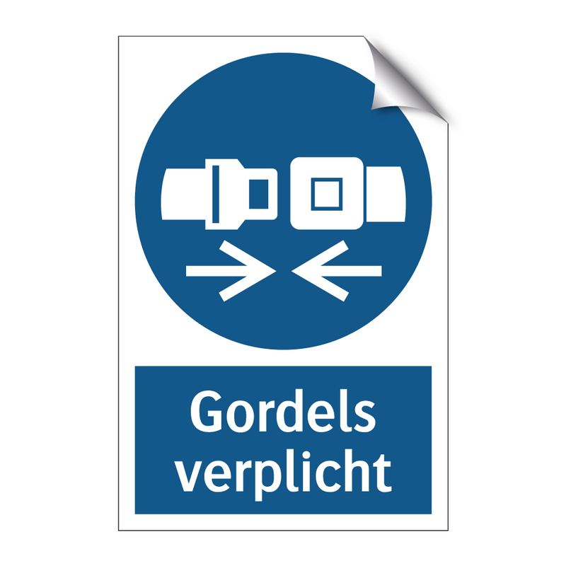 Gordels verplicht & Gordels verplicht & Gordels verplicht & Gordels verplicht