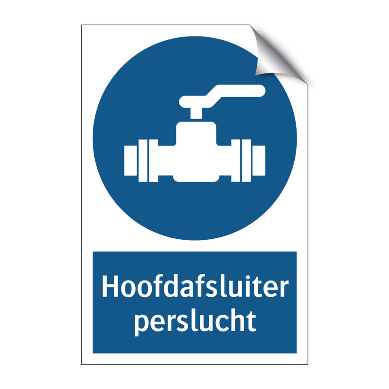 Hoofdafsluiter perslucht & Hoofdafsluiter perslucht & Hoofdafsluiter perslucht