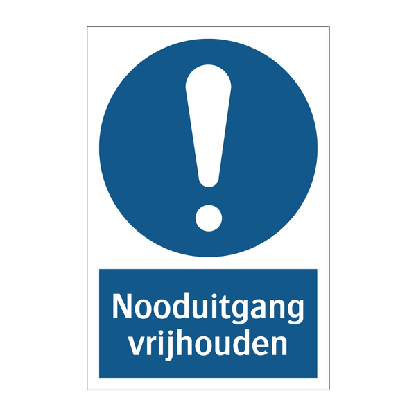 Nooduitgang vrijhouden & Nooduitgang vrijhouden & Nooduitgang vrijhouden & Nooduitgang vrijhouden