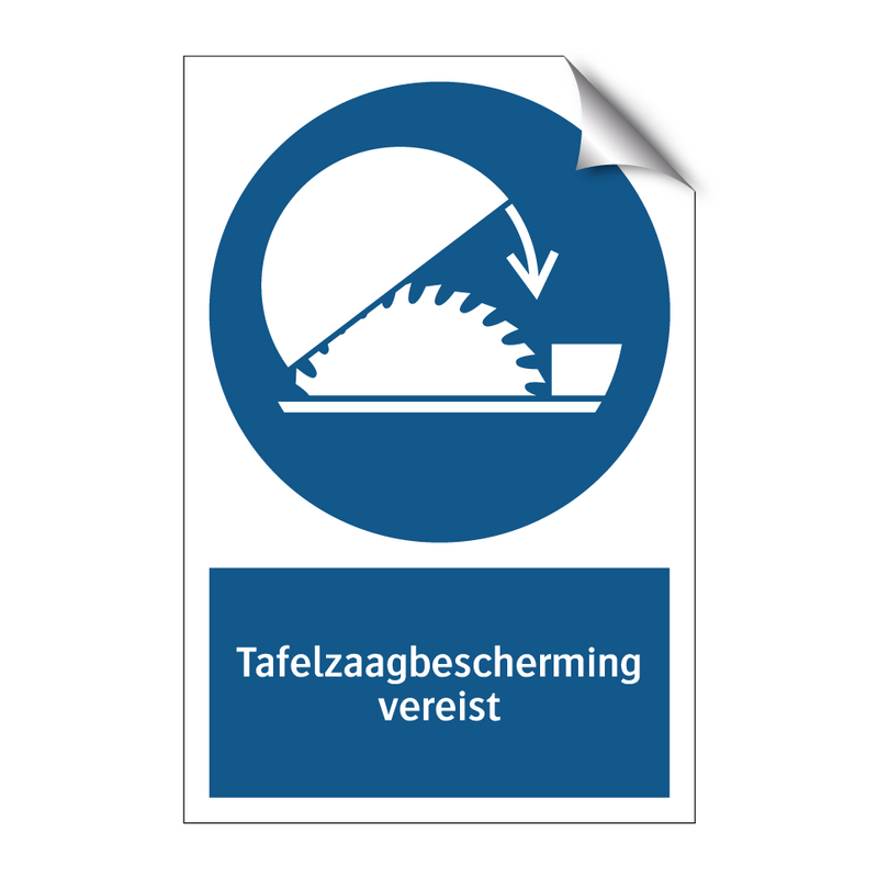 Tafelzaagbescherming vereist & Tafelzaagbescherming vereist & Tafelzaagbescherming vereist