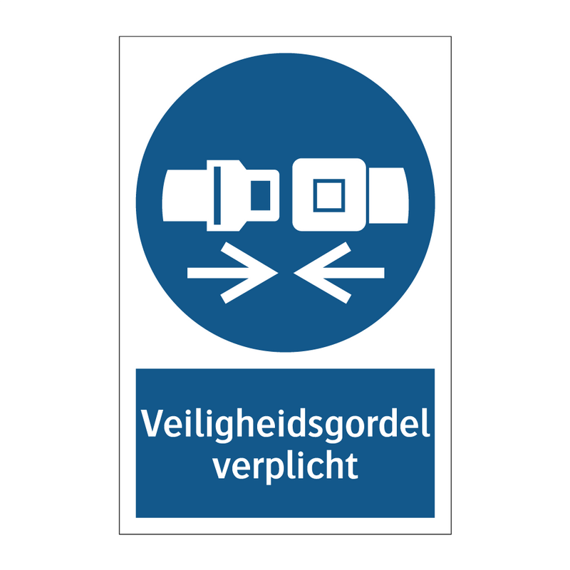 Veiligheidsgordel verplicht & Veiligheidsgordel verplicht & Veiligheidsgordel verplicht