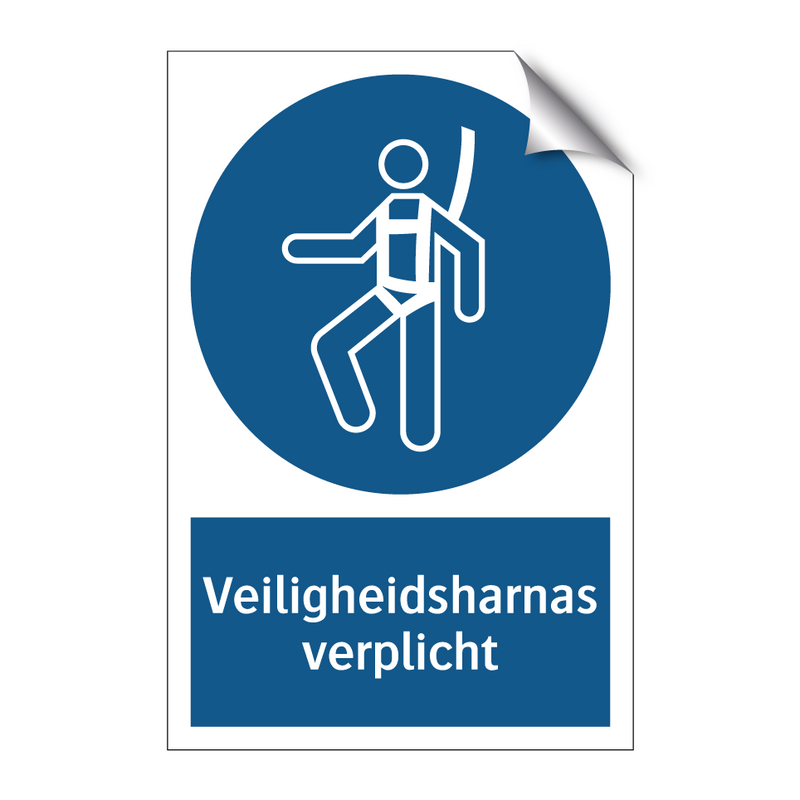 Veiligheidsharnas verplicht & Veiligheidsharnas verplicht & Veiligheidsharnas verplicht