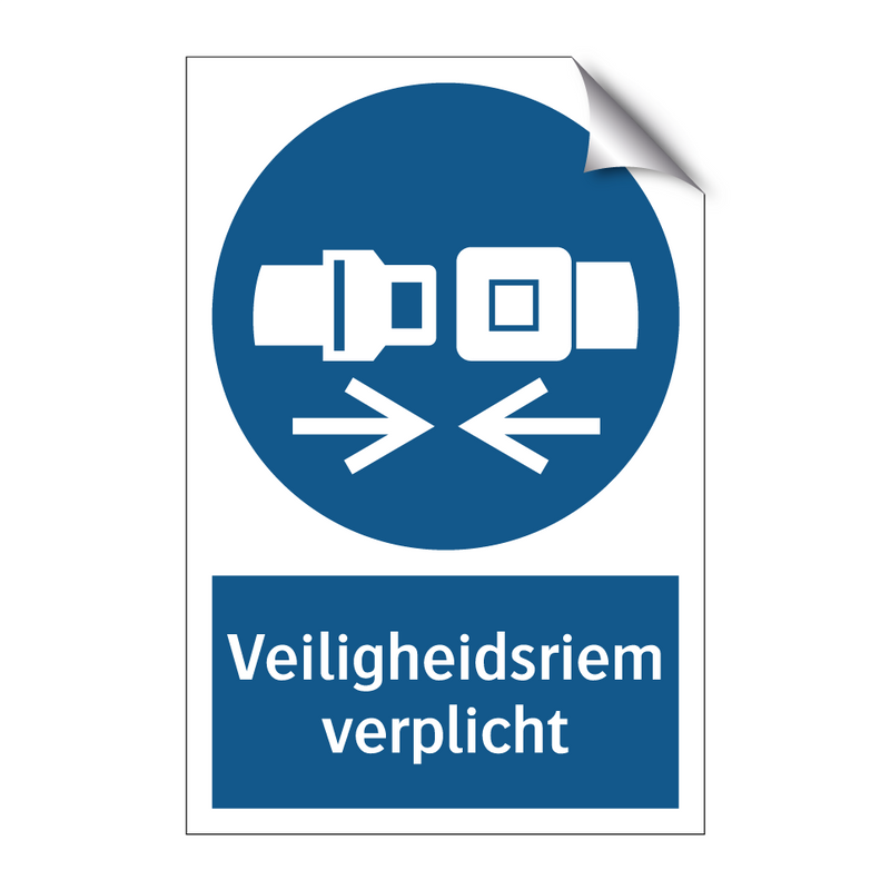 Veiligheidsriem verplicht & Veiligheidsriem verplicht & Veiligheidsriem verplicht