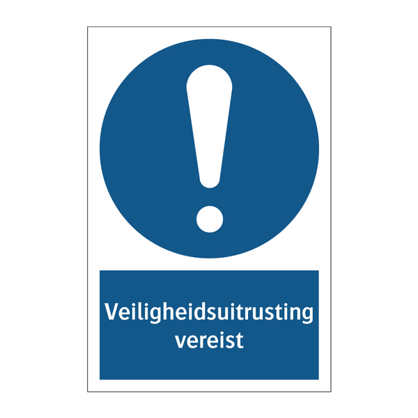 Veiligheidsuitrusting vereist & Veiligheidsuitrusting vereist & Veiligheidsuitrusting vereist