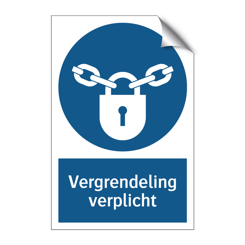 Vergrendeling verplicht & Vergrendeling verplicht & Vergrendeling verplicht