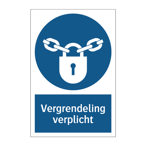 Vergrendeling verplicht & Vergrendeling verplicht & Vergrendeling verplicht