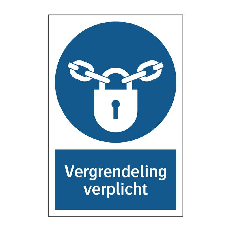 Vergrendeling verplicht & Vergrendeling verplicht & Vergrendeling verplicht