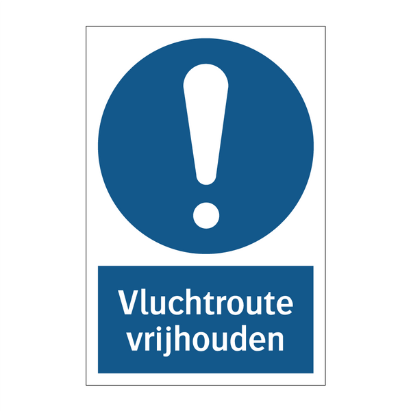 Vluchtroute vrijhouden & Vluchtroute vrijhouden & Vluchtroute vrijhouden & Vluchtroute vrijhouden