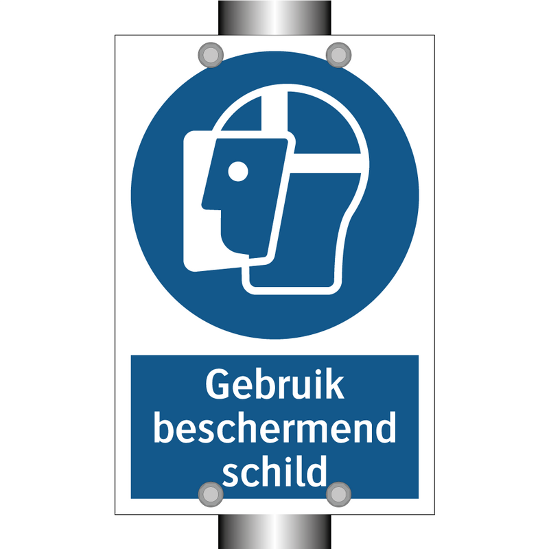 Gebruik beschermend schild & Gebruik beschermend schild & Gebruik beschermend schild