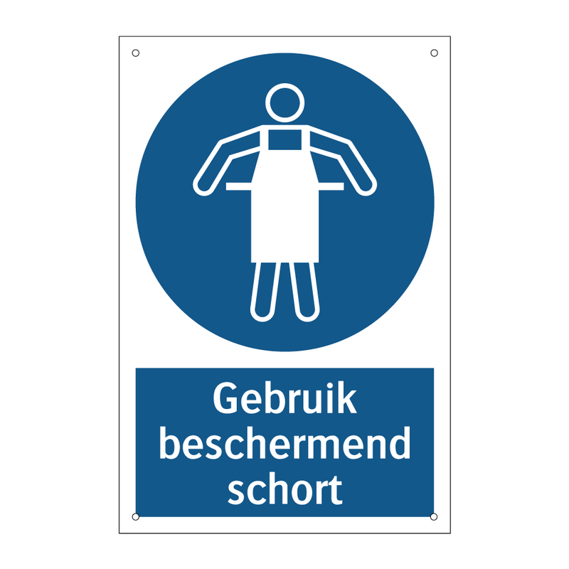 Gebruik beschermend schort & Gebruik beschermend schort & Gebruik beschermend schort