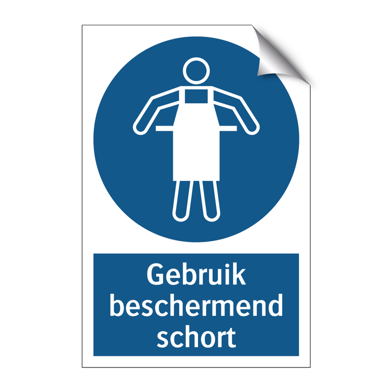 Gebruik beschermend schort & Gebruik beschermend schort & Gebruik beschermend schort