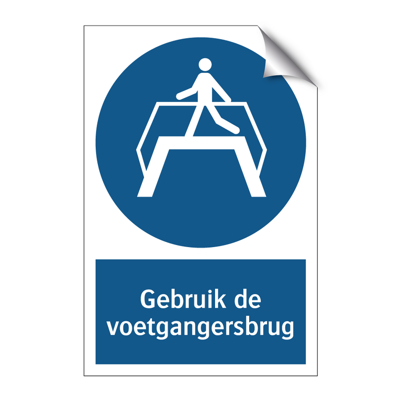 Gebruik de voetgangersbrug & Gebruik de voetgangersbrug & Gebruik de voetgangersbrug