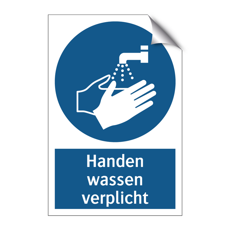 Handen wassen verplicht & Handen wassen verplicht & Handen wassen verplicht