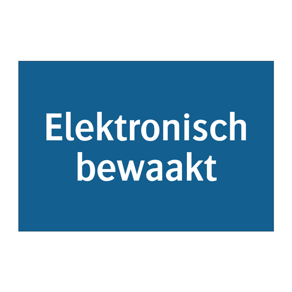 Elektronisch bewaakt & Elektronisch bewaakt & Elektronisch bewaakt & Elektronisch bewaakt