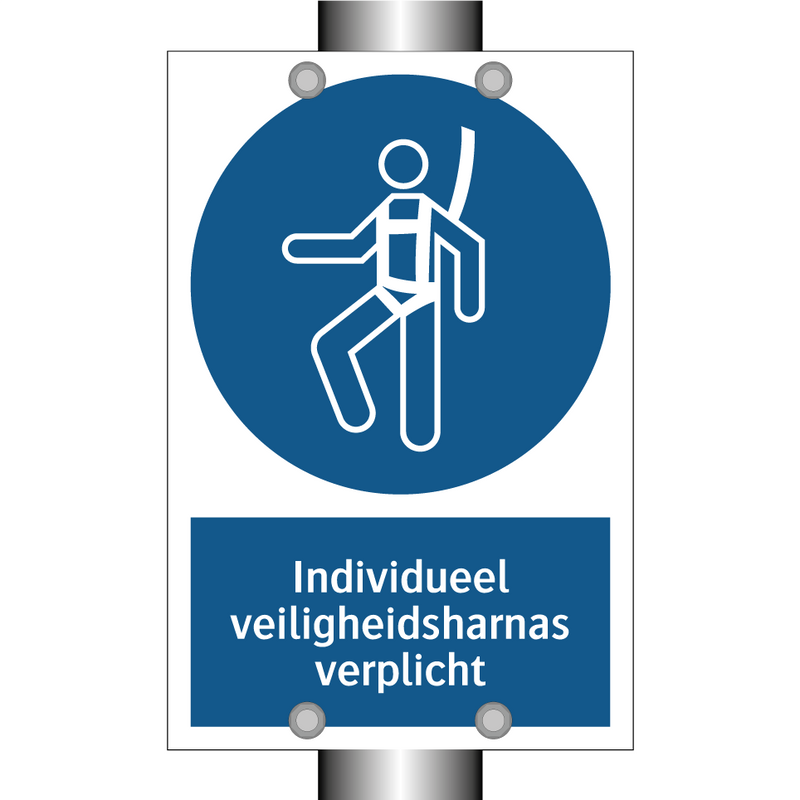 Individueel veiligheidsharnas verplicht & Individueel veiligheidsharnas verplicht