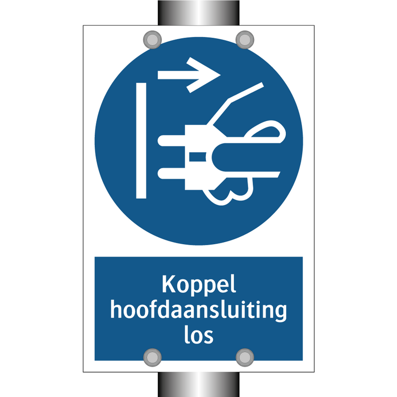 Koppel hoofdaansluiting los & Koppel hoofdaansluiting los & Koppel hoofdaansluiting los