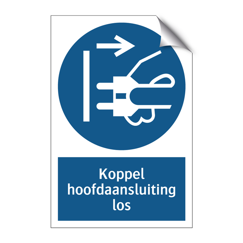 Koppel hoofdaansluiting los & Koppel hoofdaansluiting los & Koppel hoofdaansluiting los