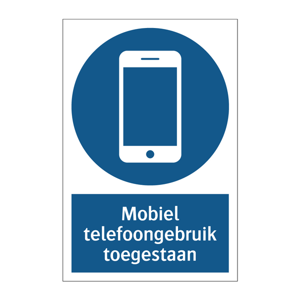 Mobiel telefoongebruik toegestaan & Mobiel telefoongebruik toegestaan