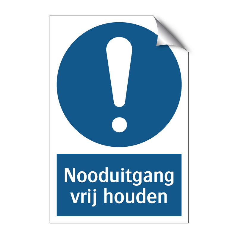 Nooduitgang vrij houden & Nooduitgang vrij houden & Nooduitgang vrij houden